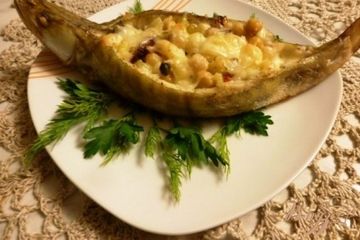 фото рецепта Треска,фаршированная картофелем и нутом