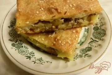 фото рецепта Пирог с мясом и картофелем