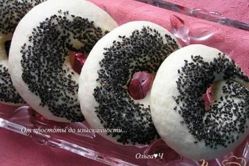 фото рецепта Винные бублики с кунжутом