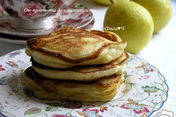 фото рецепта Фруктовые оладушки с грушей