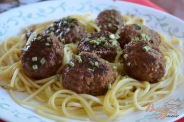 фото рецепта Фрикадельки с пряной яблочной глазурью