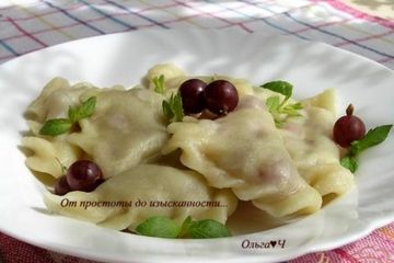 фото рецепта Вареники с крыжовником