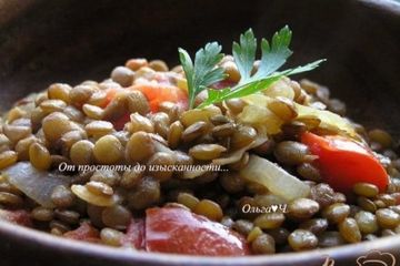 фото рецепта Чечевица с помидорами
