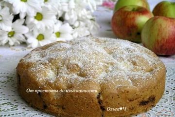 фото рецепта Шарлотка с яблоками (постная)