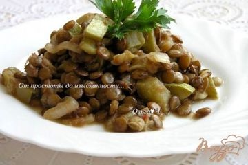 фото рецепта Чечевица с кабачками в мультиварке
