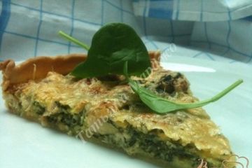 фото рецепта Пирог со шпинатом и куриным мясом