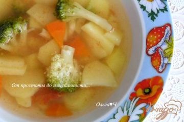 фото рецепта Овощной суп с брокколи