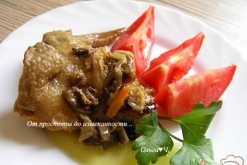 фото рецепта Курица в сливочном соусе с грибами