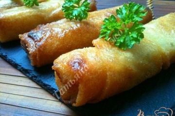 фото рецепта Сигары с овощной начинкой из теста брик