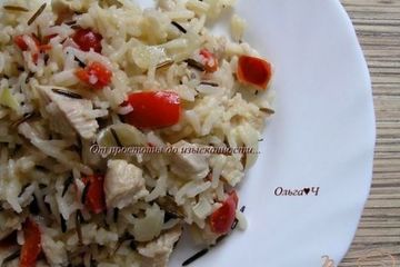 фото рецепта Индейка с рисом и сладким перцем