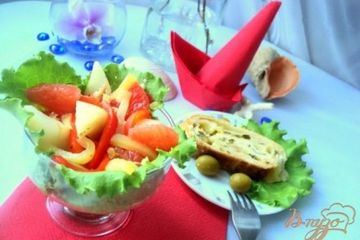 фото рецепта Грушевый салат со сладким перцем