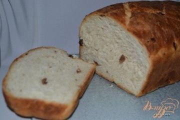 фото рецепта Булка из каши с изюмом