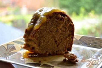 фото рецепта Фунтовый пряный кекс с апельсиново-ромовым соусом
