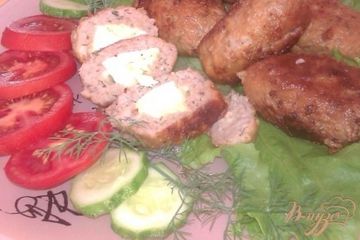 фото рецепта Свиные зразы с яйцом и сыром