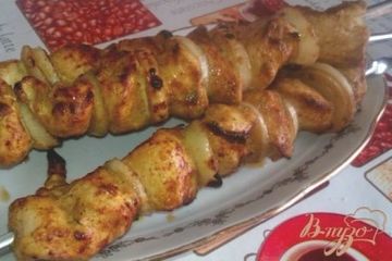 фото рецепта Шашлык из куриной грудки