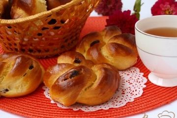 фото рецепта Венские булочки с изюмом