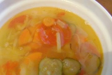 фото рецепта Овощной суп с огурцами