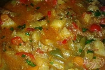 фото рецепта Овощное рагу с баклажанами и базиликом