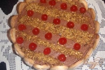 фото рецепта Торт с шоколадным муссом и карамелизироваными орехами
