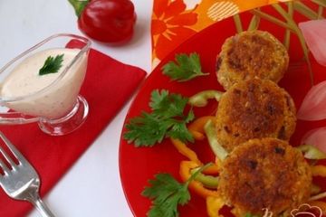 фото рецепта Морковно-нутовые котлеты с цельнозерновой мукой