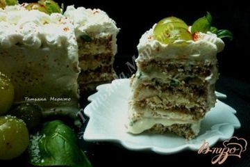 фото рецепта Закусочный тортик с сырной начинкой