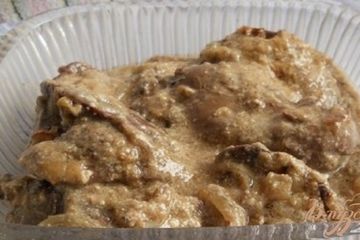 фото рецепта Печень индейки в сметане