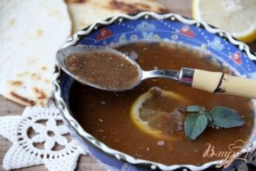 фото рецепта Греческий постный суп из чечевицы