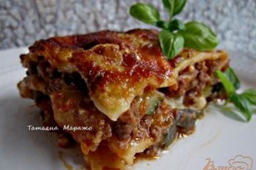 фото рецепта Лазанья с мясным фаршем и овощами