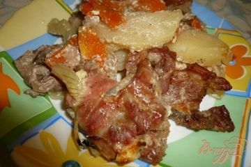 фото рецепта Картофель с мясом в духовке