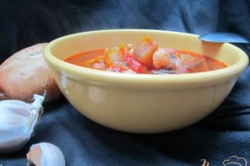 фото рецепта Густой овощной  суп с горохом нут