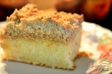 фото рецепта Лимонный кекс с крошкой и лимонным кремом