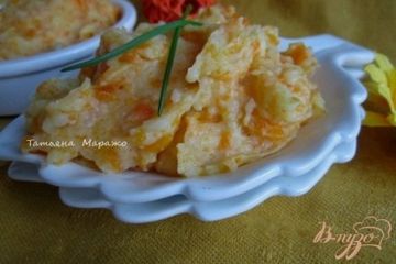 фото рецепта Давленый картофель с морковью и карри