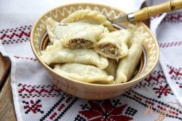 фото рецепта Вареники с мясом  из заварного теста на белках