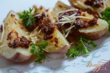 фото рецепта Картофель в заправке с вялеными помидорами
