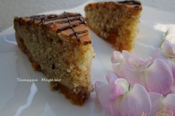 фото рецепта Миндальный пирог с персиками
