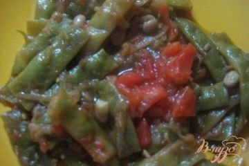 фото рецепта Фасоль молодая с помидорами