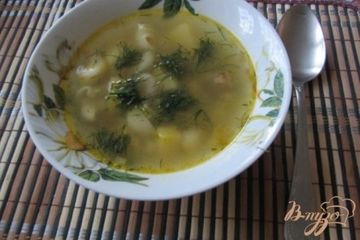 фото рецепта Макаронный суп с куриными сердечками