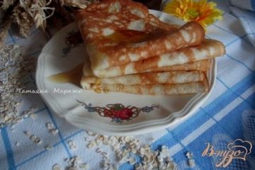 фото рецепта Блины медовые с овсянкой