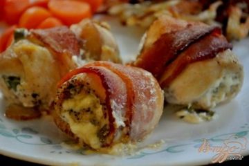 фото рецепта Куриные грудки с начинкой в беконе