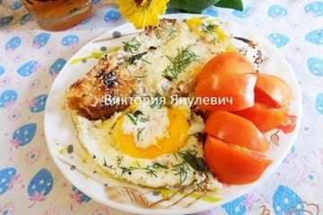 фото рецепта Гренки с яйцом и пармезаном