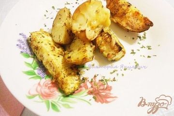 фото рецепта Запеченный картофель с кабачками