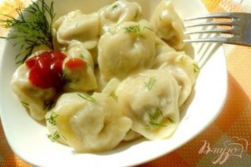 фото рецепта Пельмени из заварного теста без яиц