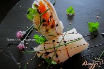 фото рецепта Рисовые роллы с овощами и крабовым мясом