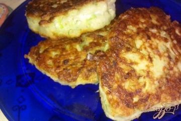 фото рецепта Кабачковые оладьи с сыром и укропом