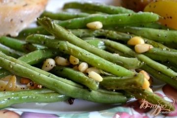фото рецепта Зеленая фасоль с кедровыми орешками