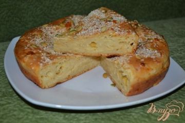 фото рецепта Сливочно-сырный пирог с кунжутом
