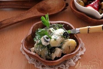 фото рецепта Греческий картофельный салат с фетой