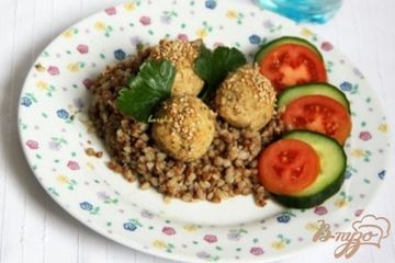 фото рецепта Шарики из курицы и гречки