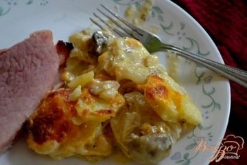 фото рецепта Картофельная запеканка с грибами и сыром
