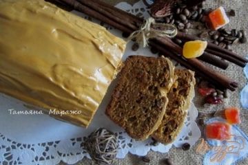 фото рецепта Кекс с цукатами и кофейной глазурью